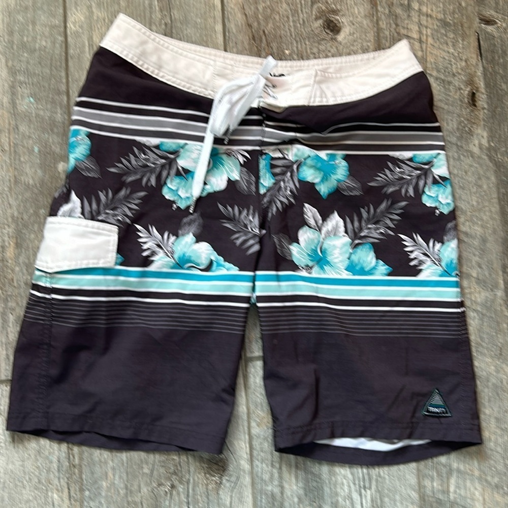Trinity black Swim Trunks‎ Board Shorts Mens Size 30